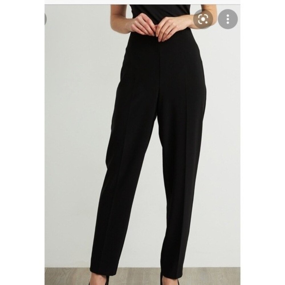 Joseph Ribkoff Black Satin Trouser Pants 8